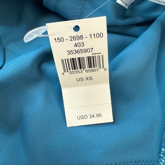 OFFLINE by Aerie 3D Square Neck Sports Bra Blue Path Adjustable Straps XS NWT - Picture 8 of 8